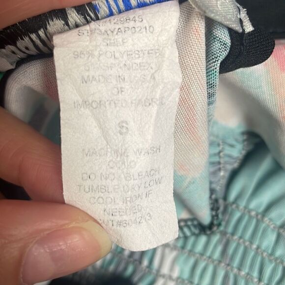 Geometric Tropical Floral Print Maxi Dress sz S - Picture 14 of 16